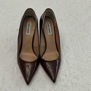 Ladies brown patten stilettos